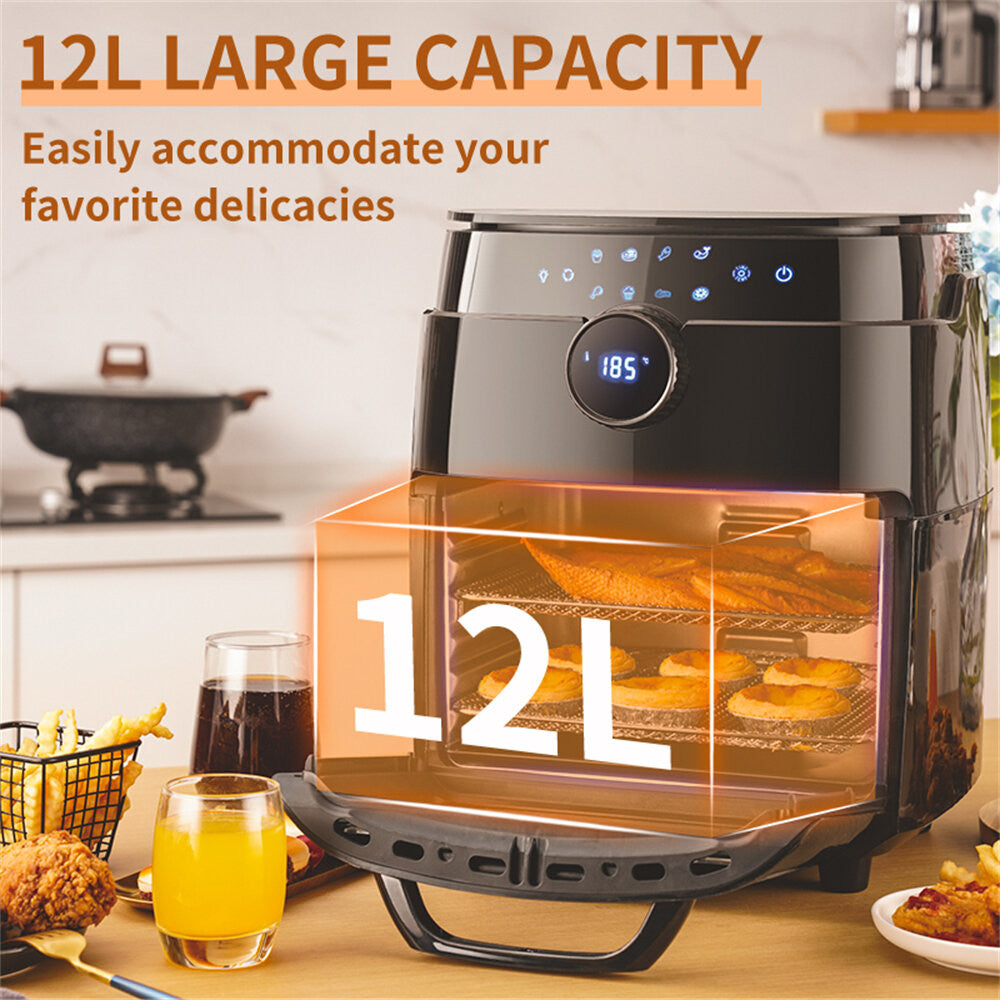 DSP KB2089 Oven Air Fryer – 1800 Watts with a capacity of 14 liters with a viewing window and multiple accessories