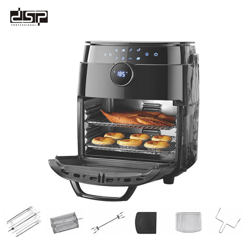 DSP KB2089 Oven Air Fryer – 1800 Watts with a capacity of 14 liters with a viewing window and multiple accessories