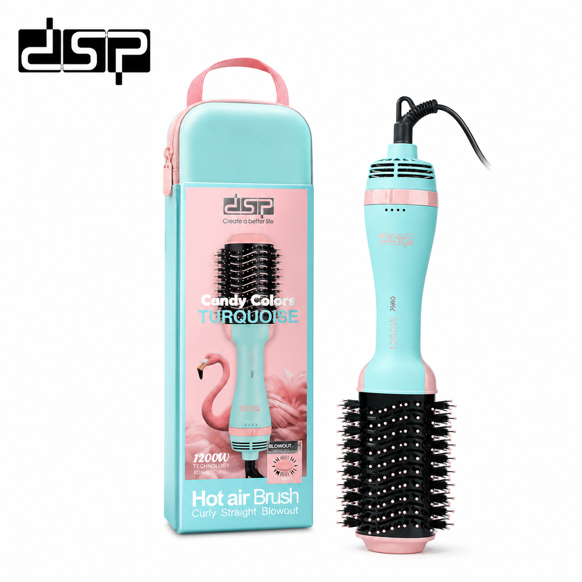 فرشاة هواء ساخن DSP 50329 – 1200 وات بسرعتين و3 درجات حرارة – صورة 2